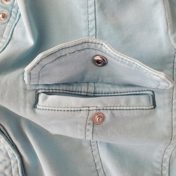 White House Black Market Women's Tinted Bermuda Blue Jacket Size 12 - Picture 7 of 16